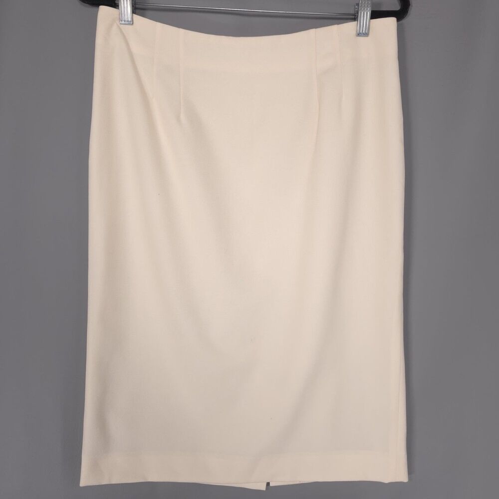 PENDLETON Womens Midi Skirt Beige 10 100% Virgin Wool Pencil USA MADE TG14721370